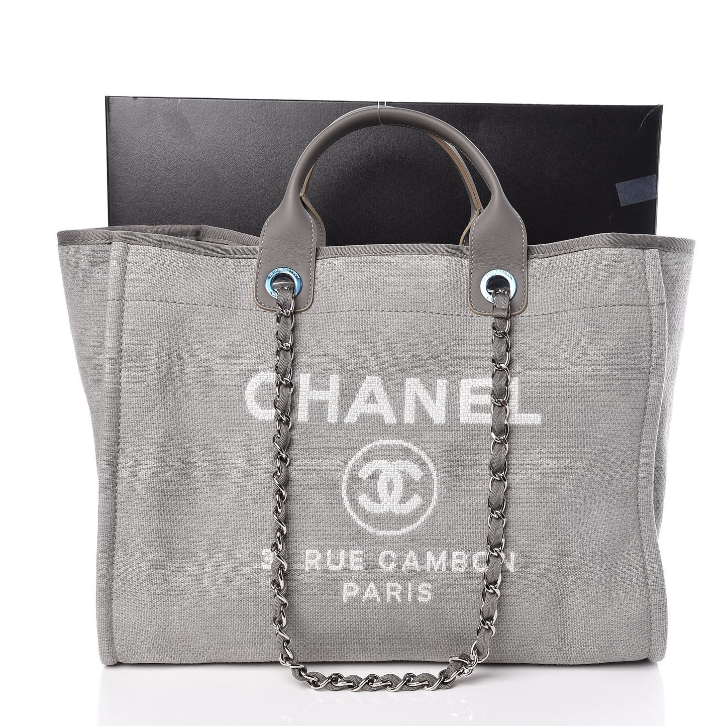 Canvas Large Deauville Tote Grey