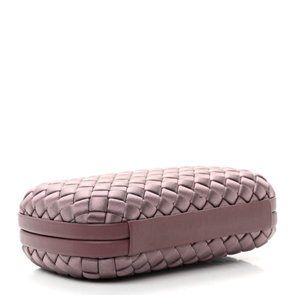 Bottega Veneta Satin Intrecciato Knot Clutch Pink 4 of 6