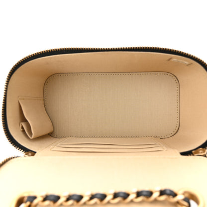 Chanel Lambskin Quilted Pearl Crush Small Vanity Case With Chain Black 5 of 10