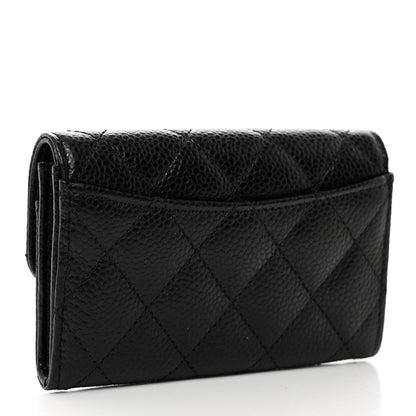 Chanel Caviar Quilted Flap Card Holder Wallet Black 3 of 8