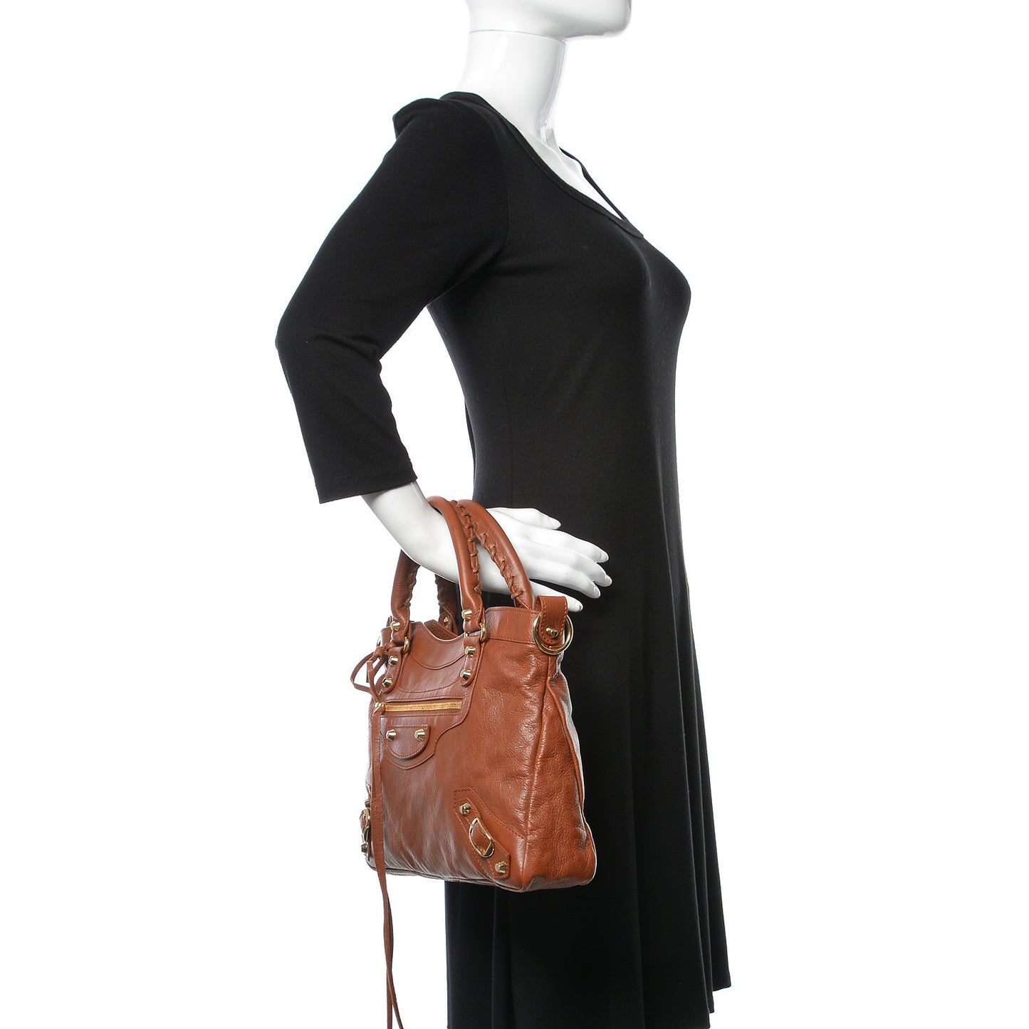 Agneau Classic Gold Hardware Town Marron Cognac