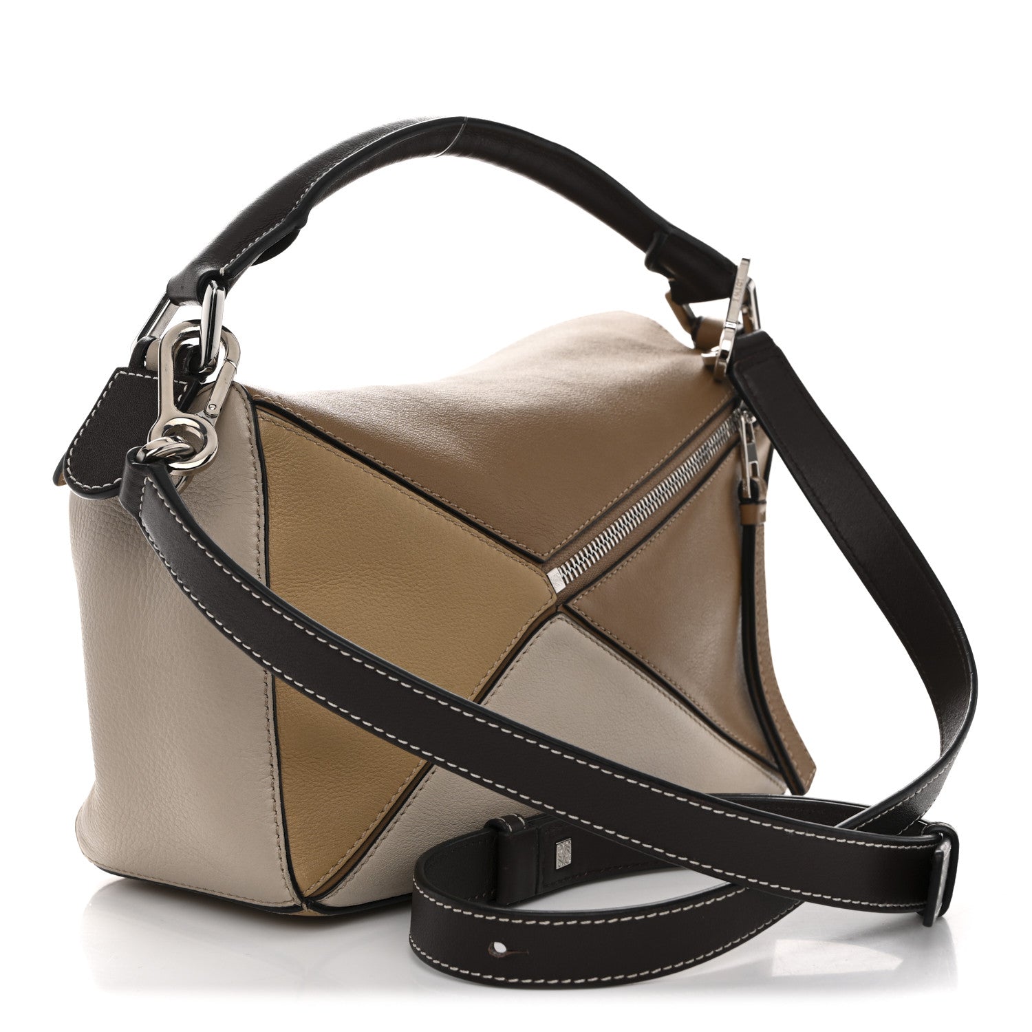 Loewe Calfskin Small Puzzle Bag Mocca Multicolor 1872479