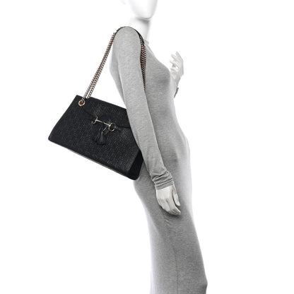 Gucci Guccissima Large Emily Chain Shoulder Bag Black 2 of 15