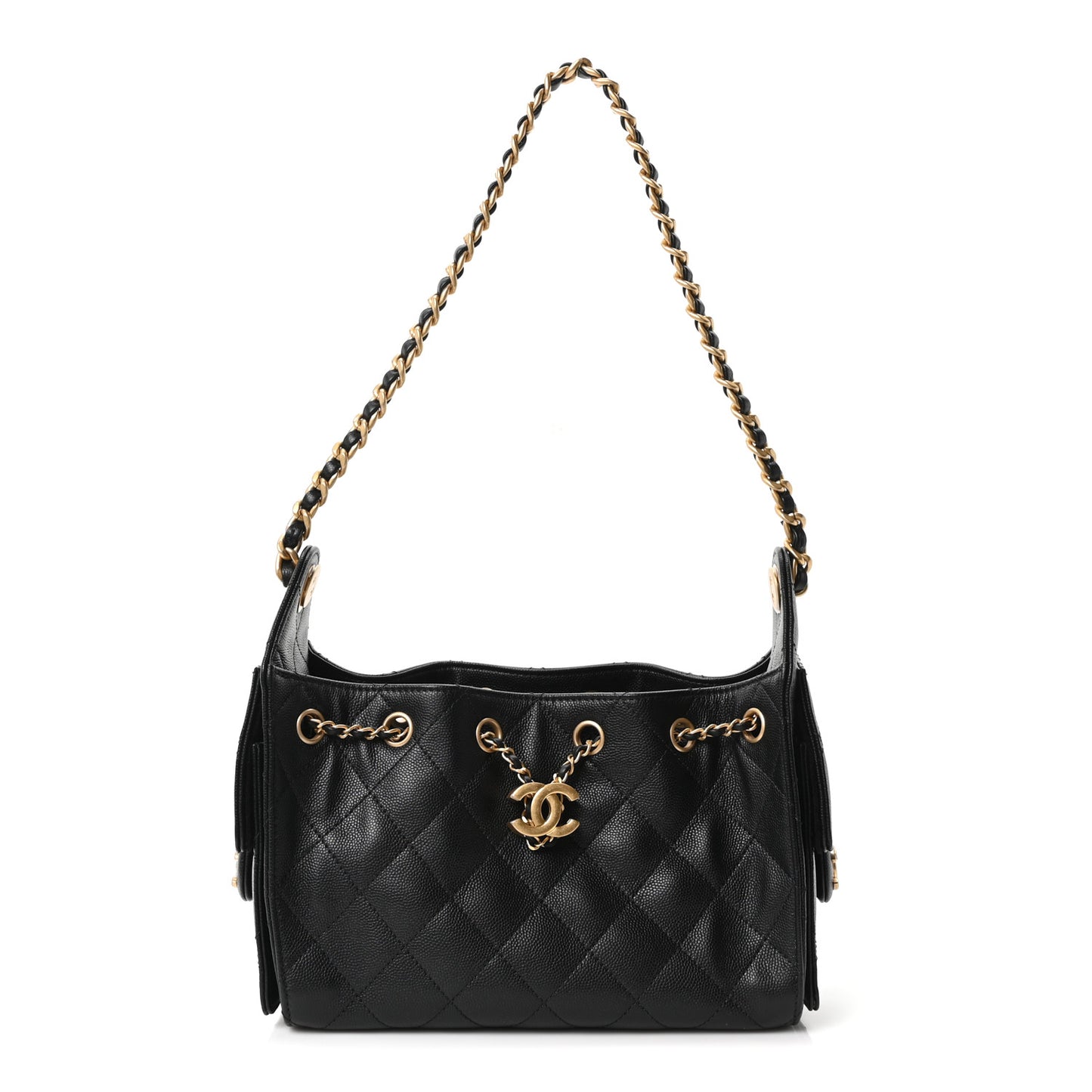 Caviar Quilted Mini Chanel 25 Handbag Black