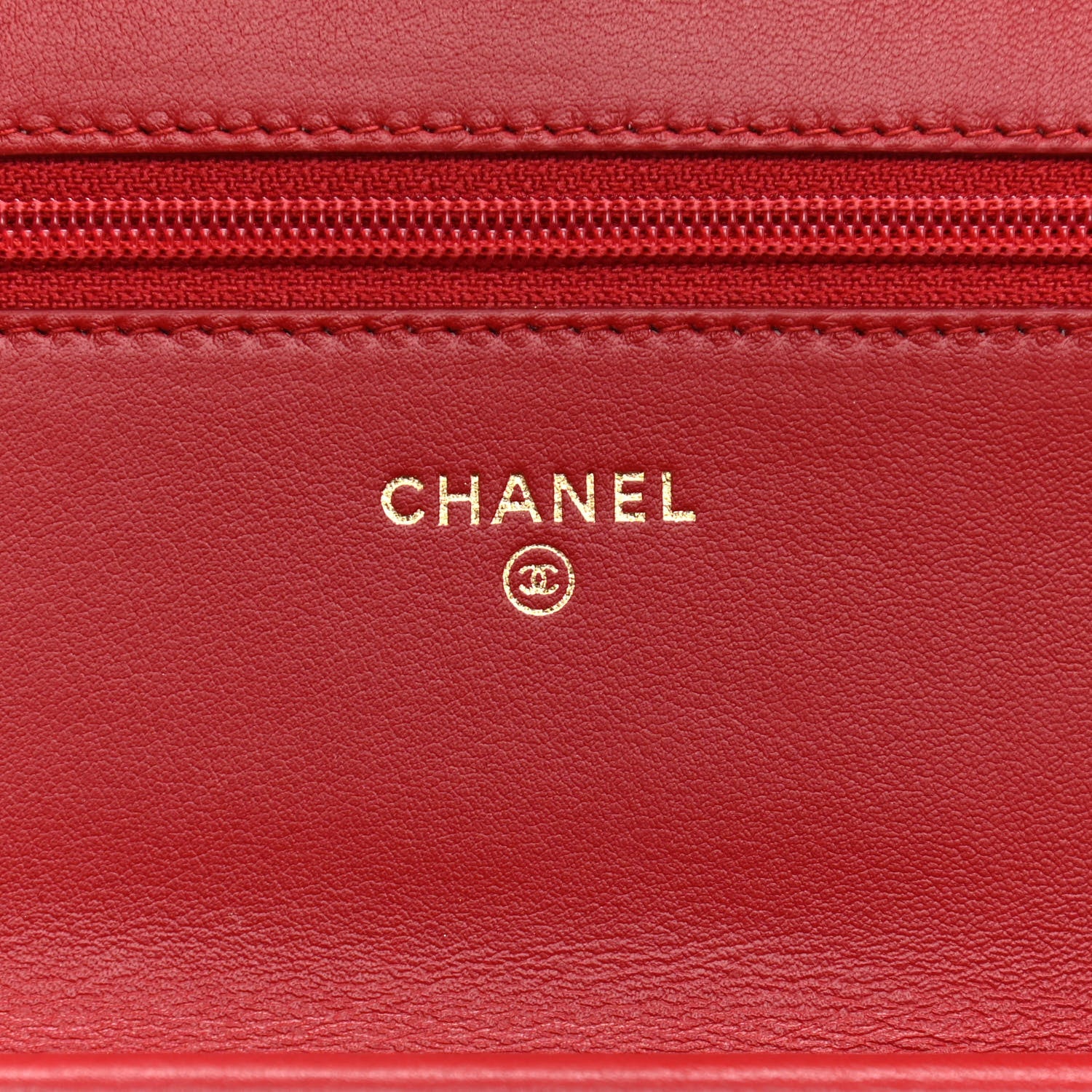 Chanel Calfskin Chevron Quilted Boy Wallet On Chain WOC Red 6 of 12