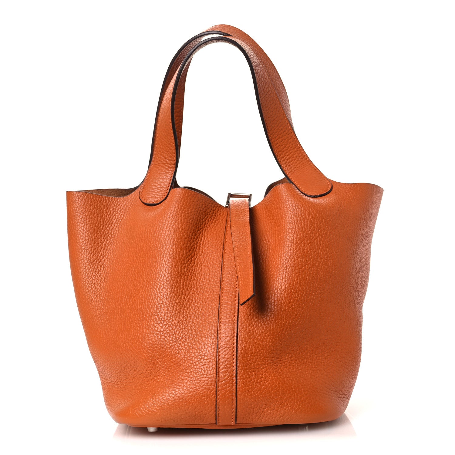 Hermes Taurillon Clemence Picotin 22 MM Orange 1 of 11