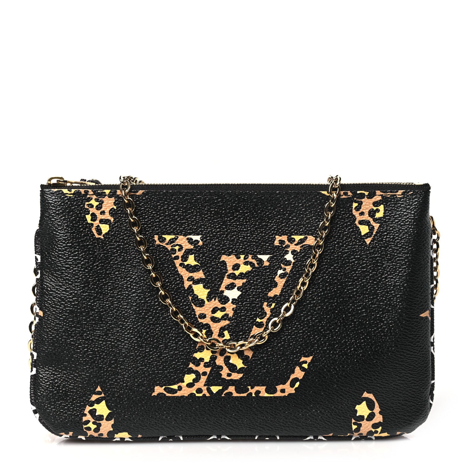 Louis Vuitton Monogram Giant Jungle Pochette Double Zip Black 1 of 10