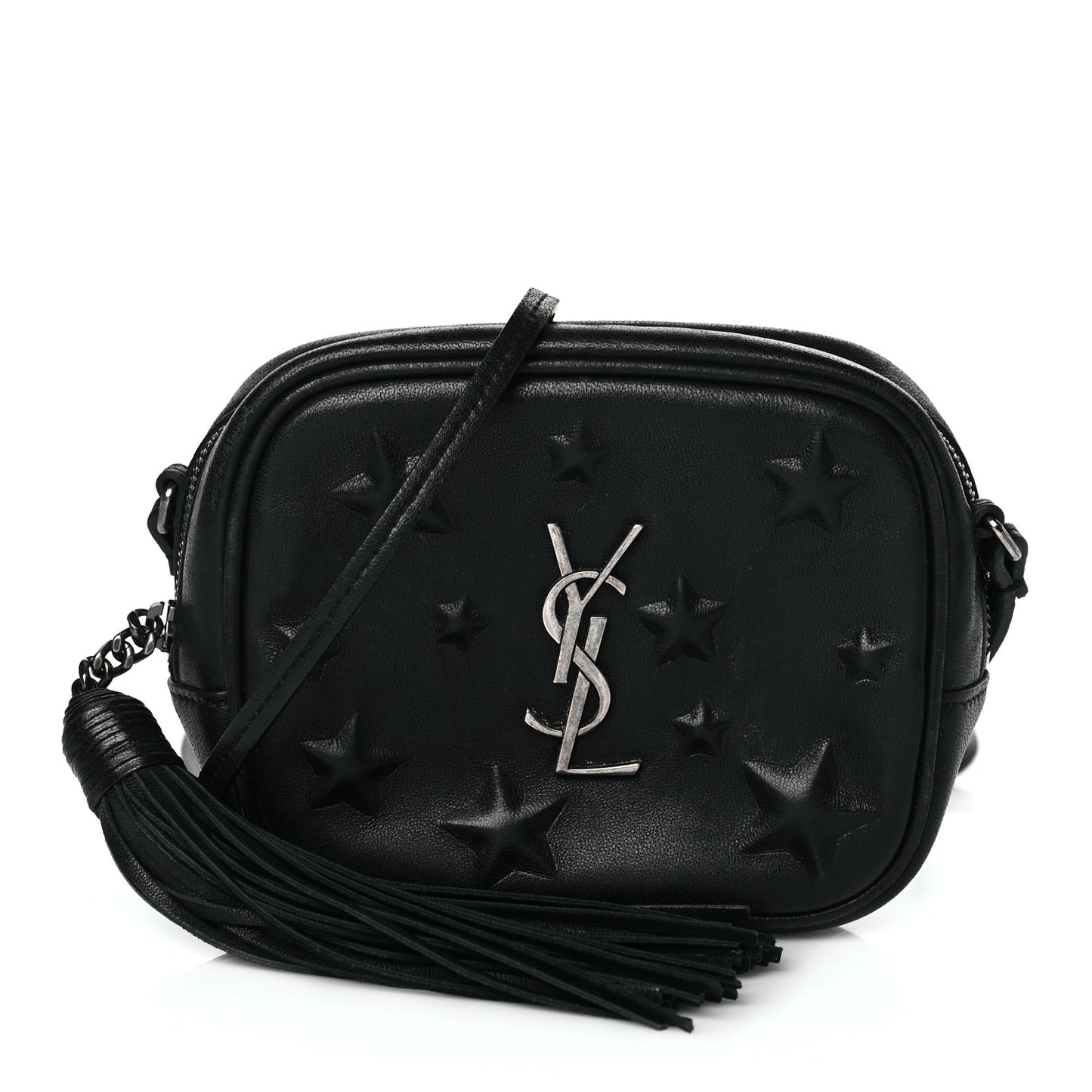 Nappa Embossed Star Monogram Blogger Bag Black