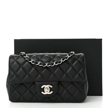 Chanel Lambskin Quilted Mini Rectangular Flap Black 11 of 11