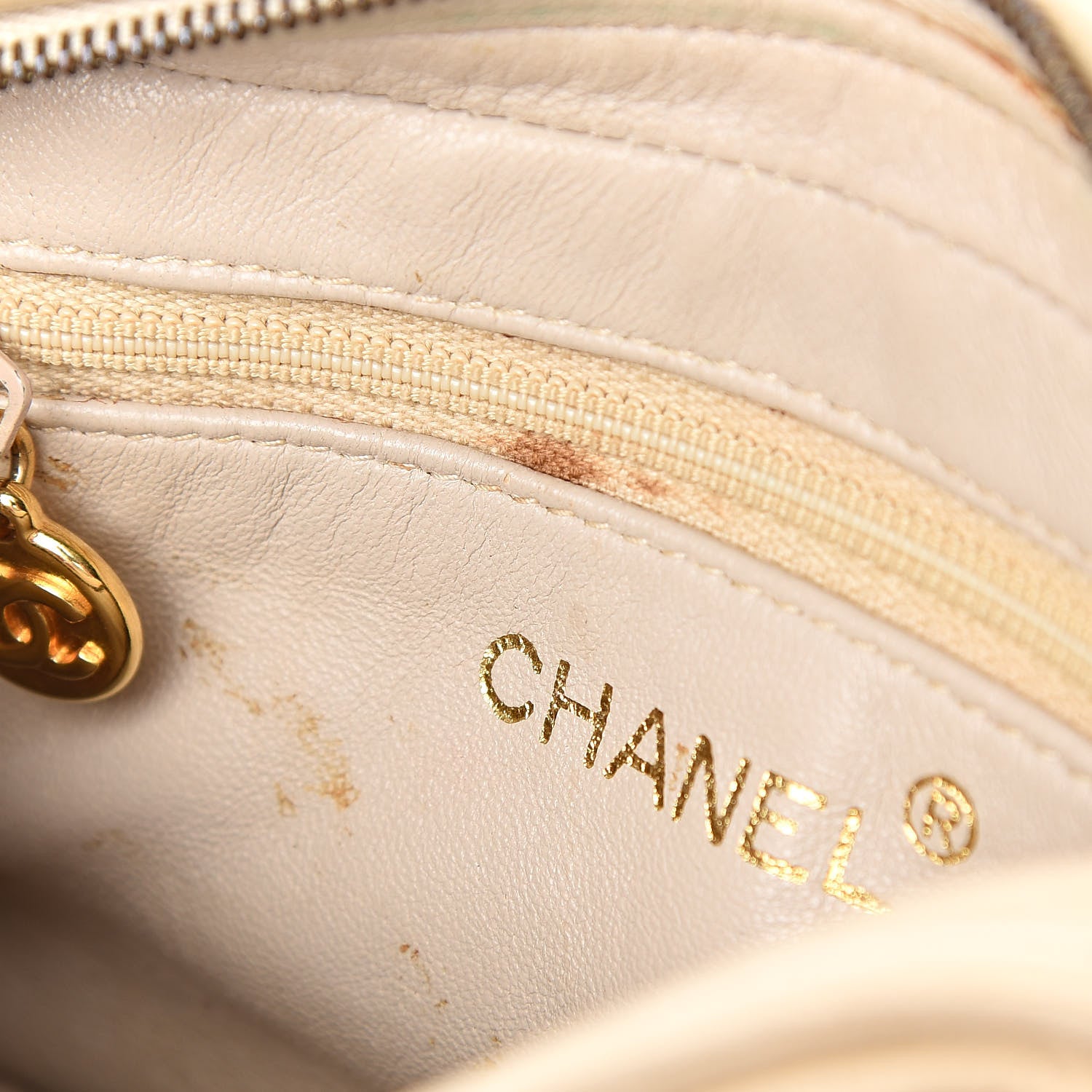 Chanel Lambskin Small Tassel Camera Case Beige 11 of 21