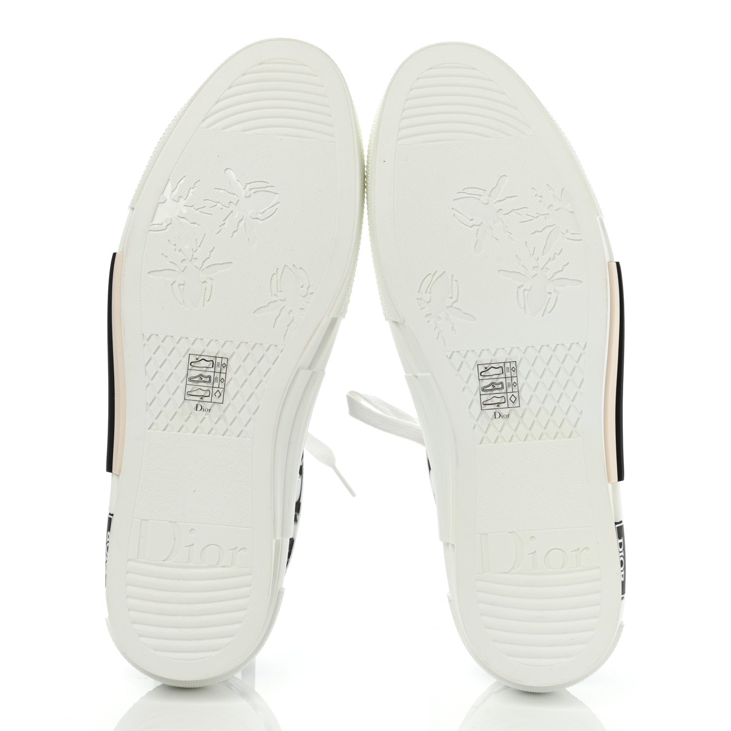 Christian Dior Technical Canvas Oblique Mens B23 Low Top Sneaker 44 White Black 5 of 8