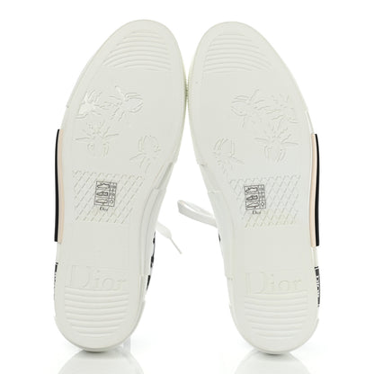 Christian Dior Technical Canvas Oblique Mens B23 Low Top Sneaker 44 White Black 5 of 8