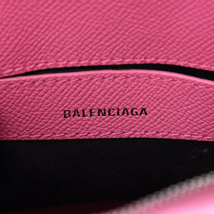 Balenciaga Signature Grained Calfskin Logo XXS Ville Top Handle Bag Rose Bubblegum Black 6 of 14