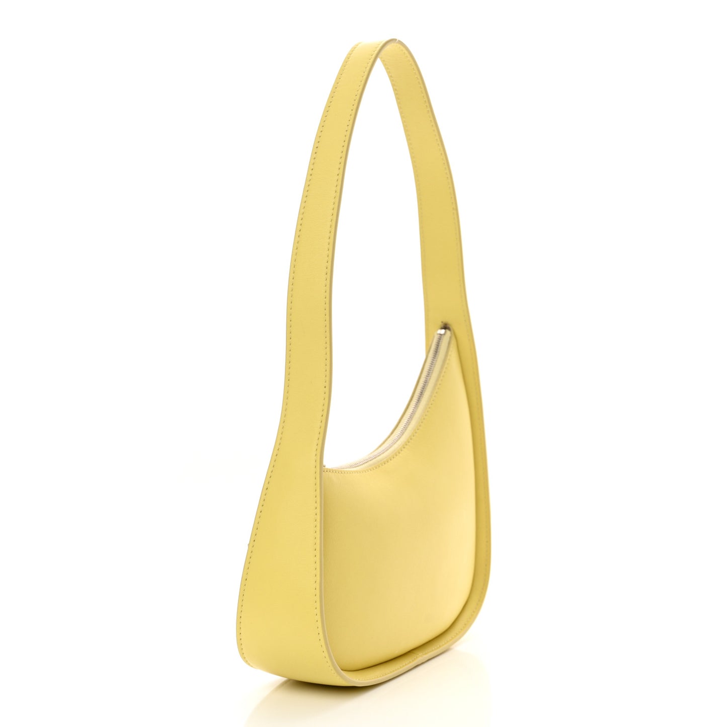Smooth Calfskin Half Moon Shoulder Bag Yellow
