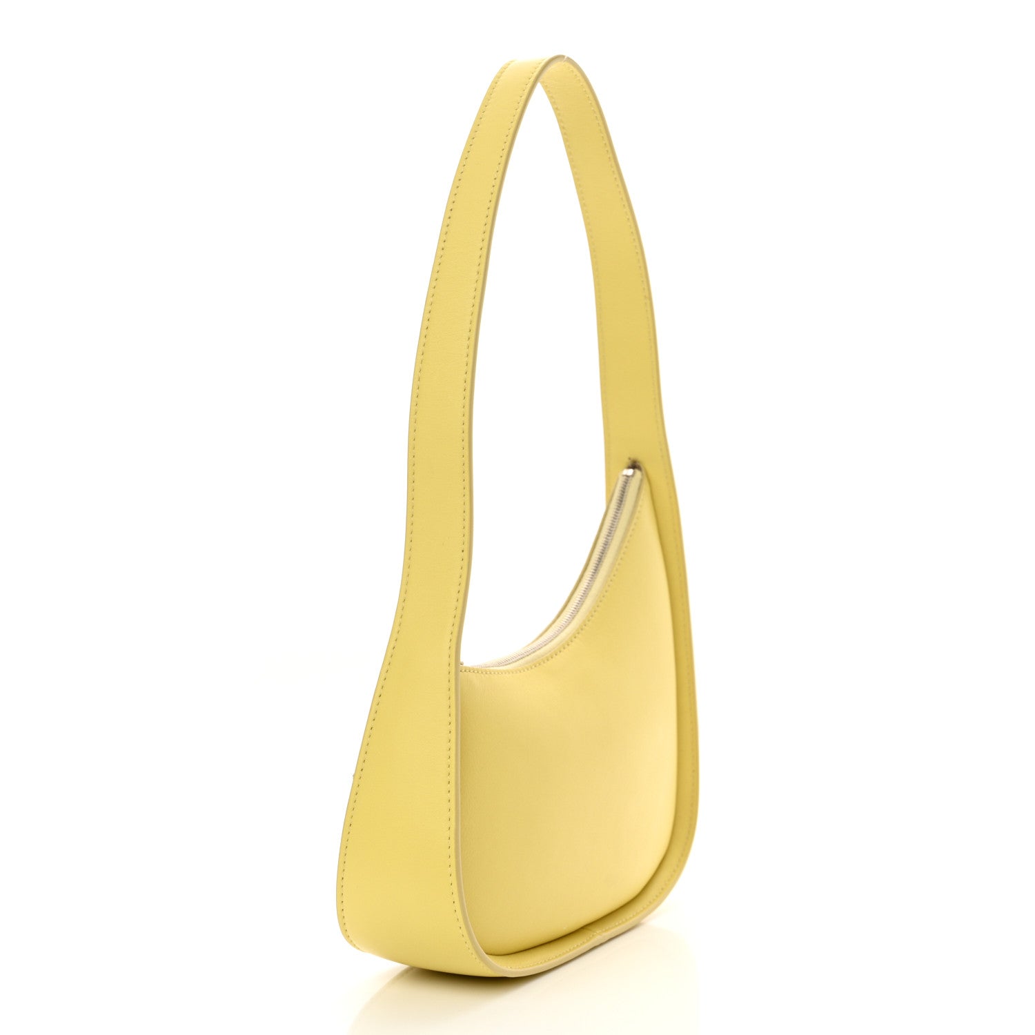 The Row Smooth Calfskin Half Moon Shoulder Bag Yellow 3 of 10