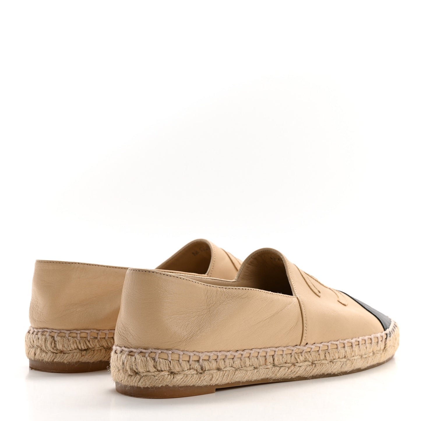 Lambskin CC Espadrilles 39 Beige Black