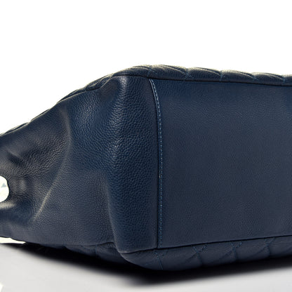 Chanel Caviar Quilted Grand Shopping Tote GST Dark Blue 9 of 11
