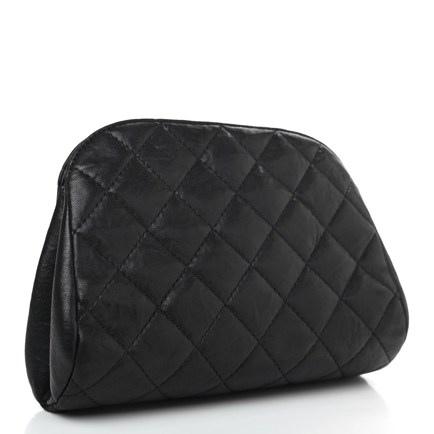 Chanel Aged Calfskin Quilted Leo Lion Clutch Black 2 of 4