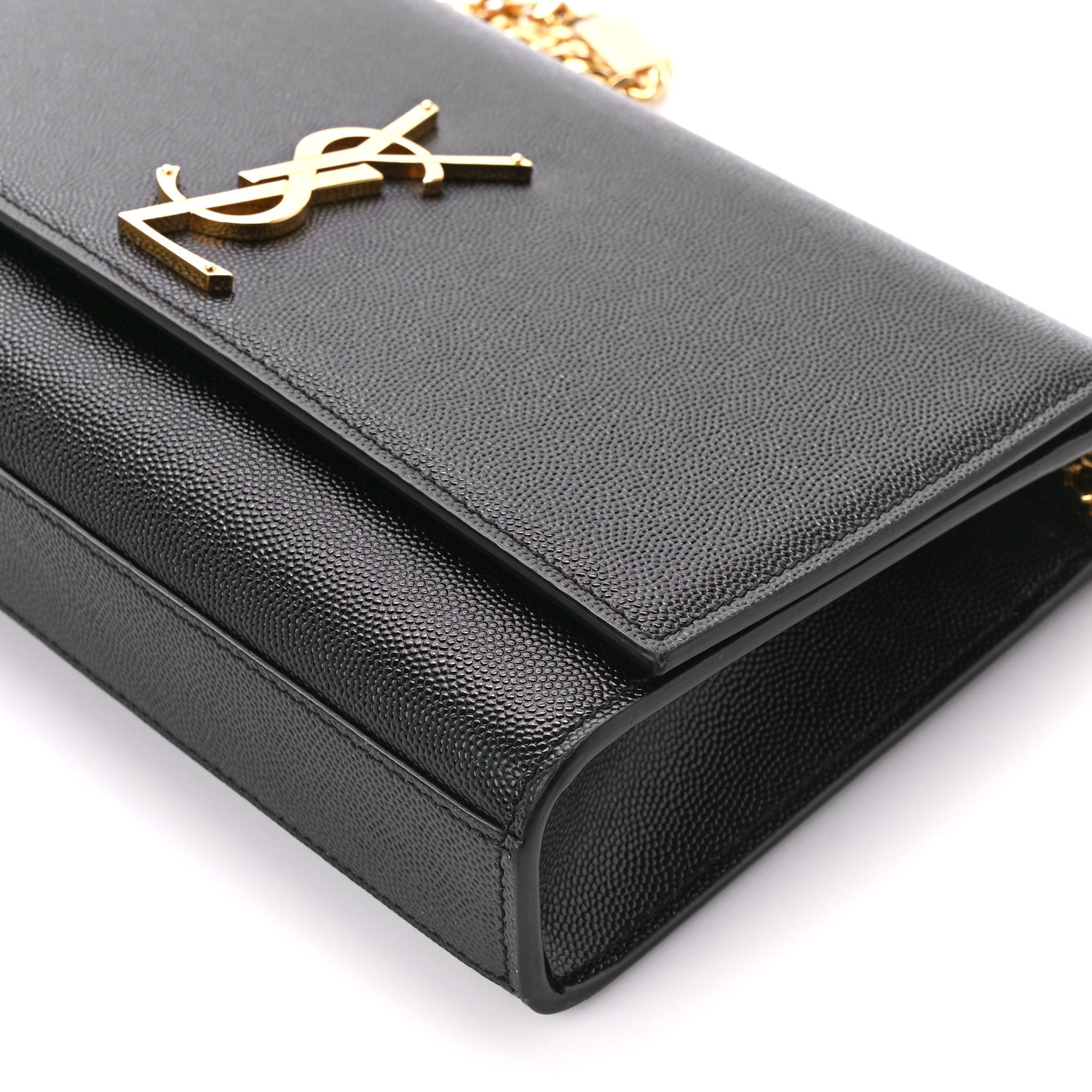 Saint Laurent Grain De Poudre Medium Classic Monogram Kate Satchel Black 11 of 12