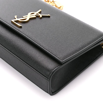 Saint Laurent Grain De Poudre Medium Classic Monogram Kate Satchel Black 11 of 12
