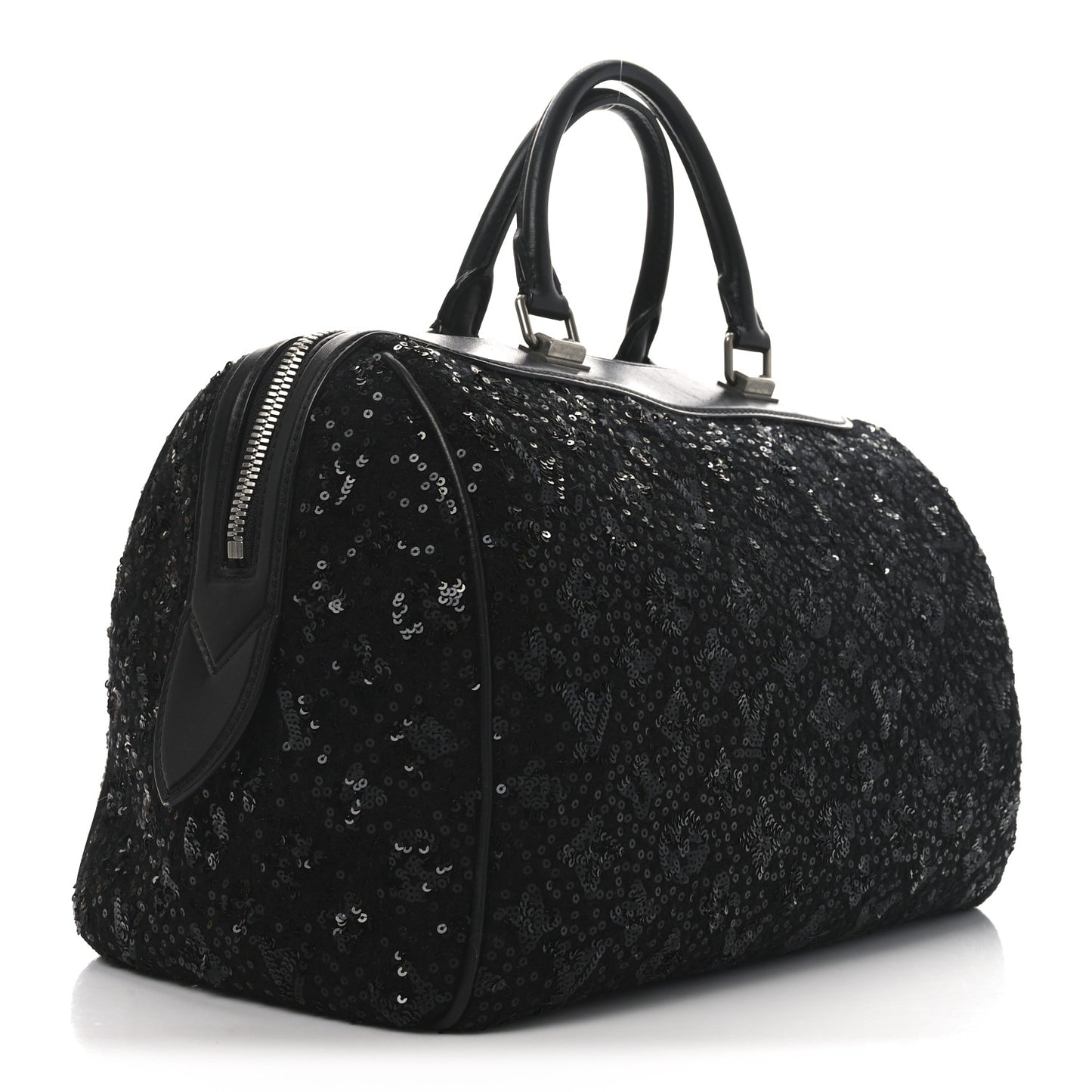 Sequin Monogram Sunshine Express Speedy Black