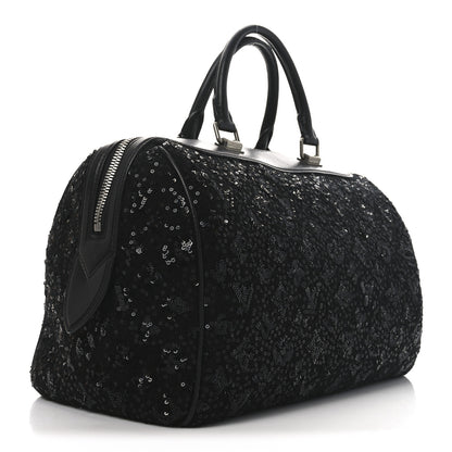 Louis Vuitton Sequin Monogram Sunshine Express Speedy Black 3 of 9