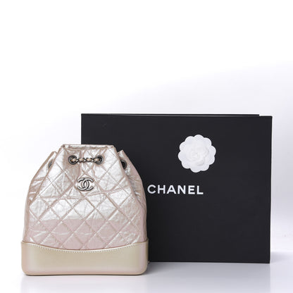 Chanel Iridescent Lambskin Calfskin Small Quilted Gabrielle Backpack Light Pink 8 of 10