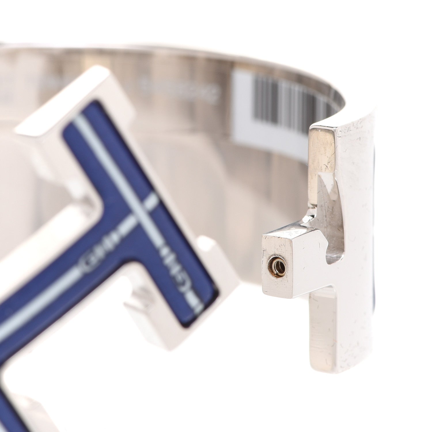 Hermes Enamel Couvertures et Tenues de Jour Wide Clic Clac H Bracelet PM Beige Blue 5 of 6