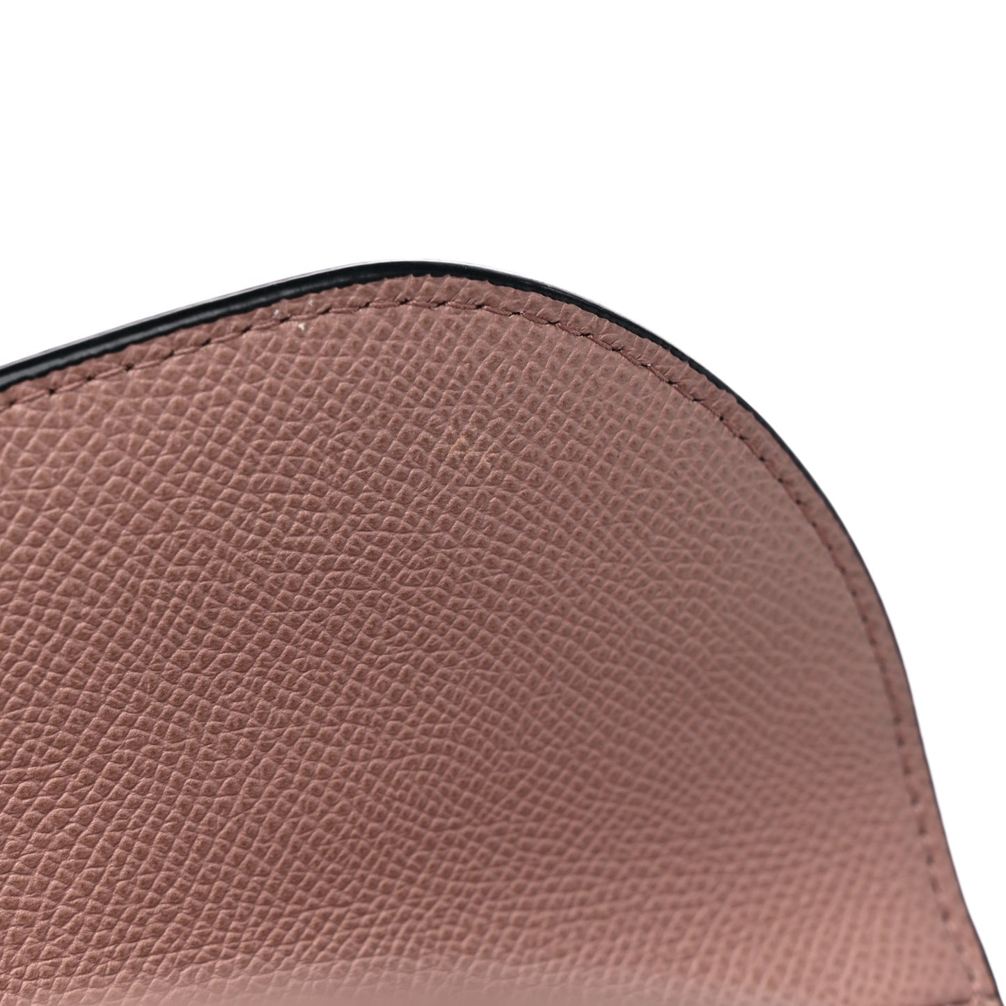 Grained Calfskin Saddle Bag Pink