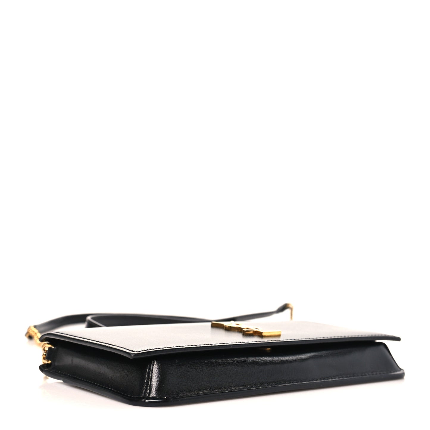 Smooth Calfskin Monogram Phone Holder Crossbody Black
