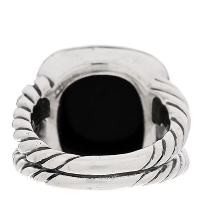 David Yurman Sterling Silver Black Onyx 14mm Albion Ring 54 6.75 4 of 5