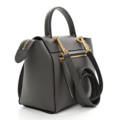 Celine Grained Calfskin Micro Belt Bag Grey 3 of 13