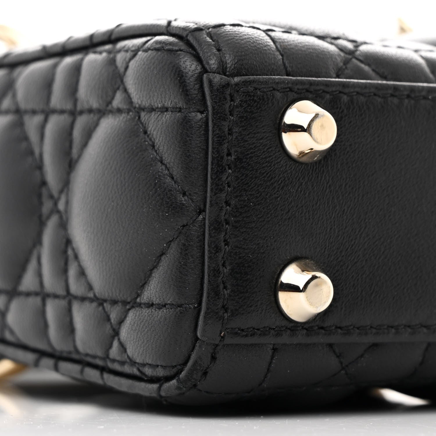 Christian Dior Lambskin Cannage Micro Lady Dior Black 9 of 10