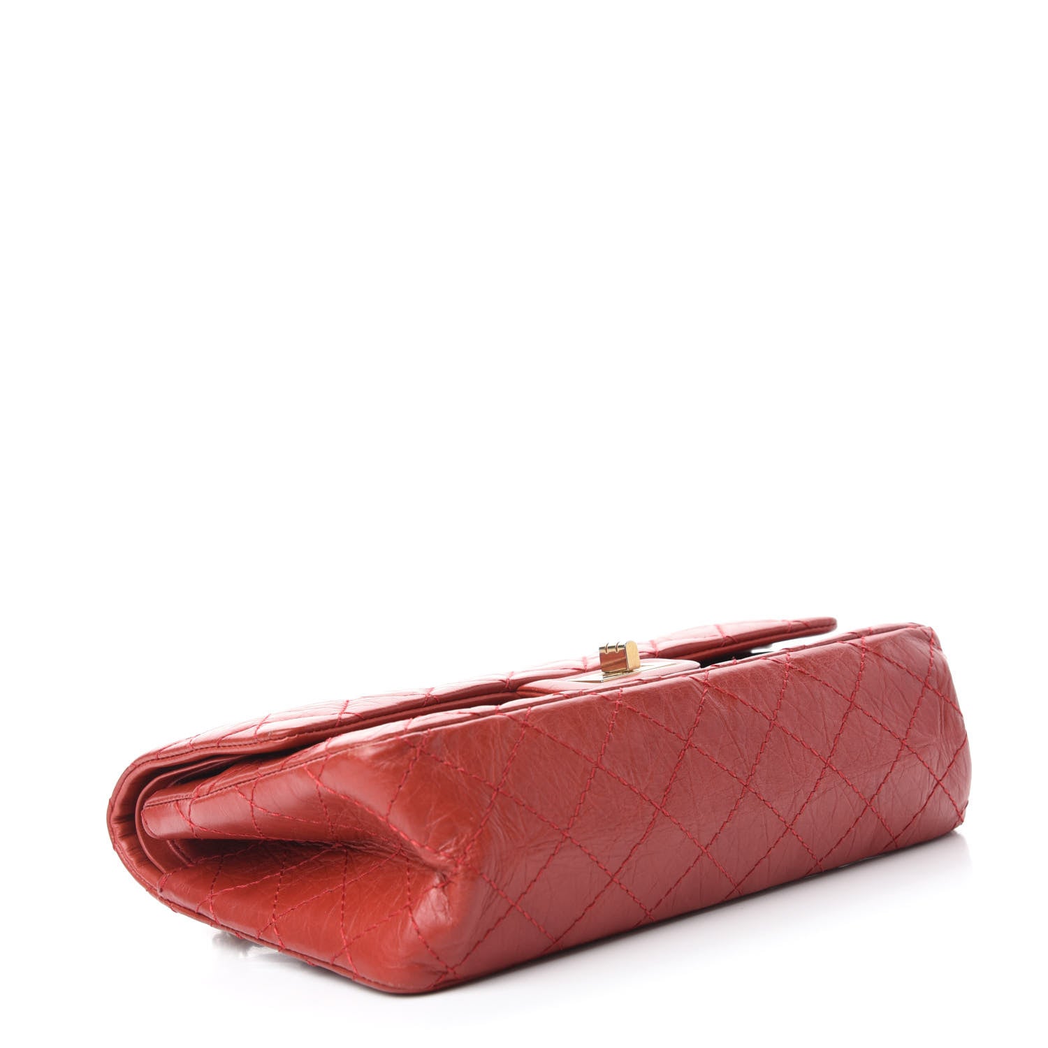 Chanel Aged Calfskin Quilted 2.55 Reissue 225 Flap Red 4 of 12