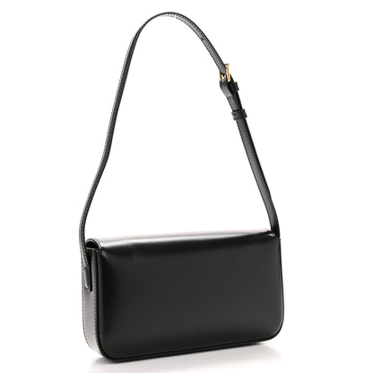 Celine Shiny Calfskin Triomphe Shoulder Bag Black 3 of 11