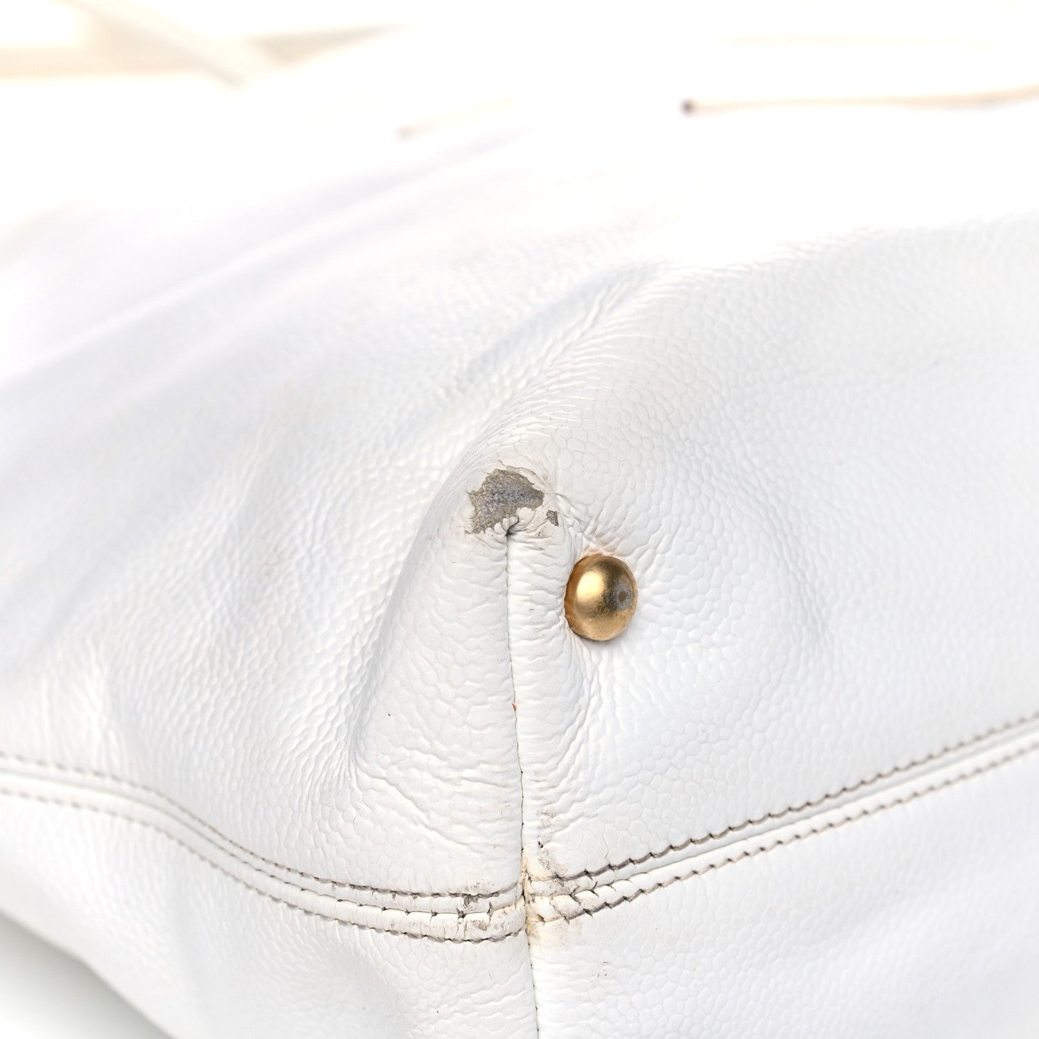 Chanel Caviar CC Tote White 13 of 20