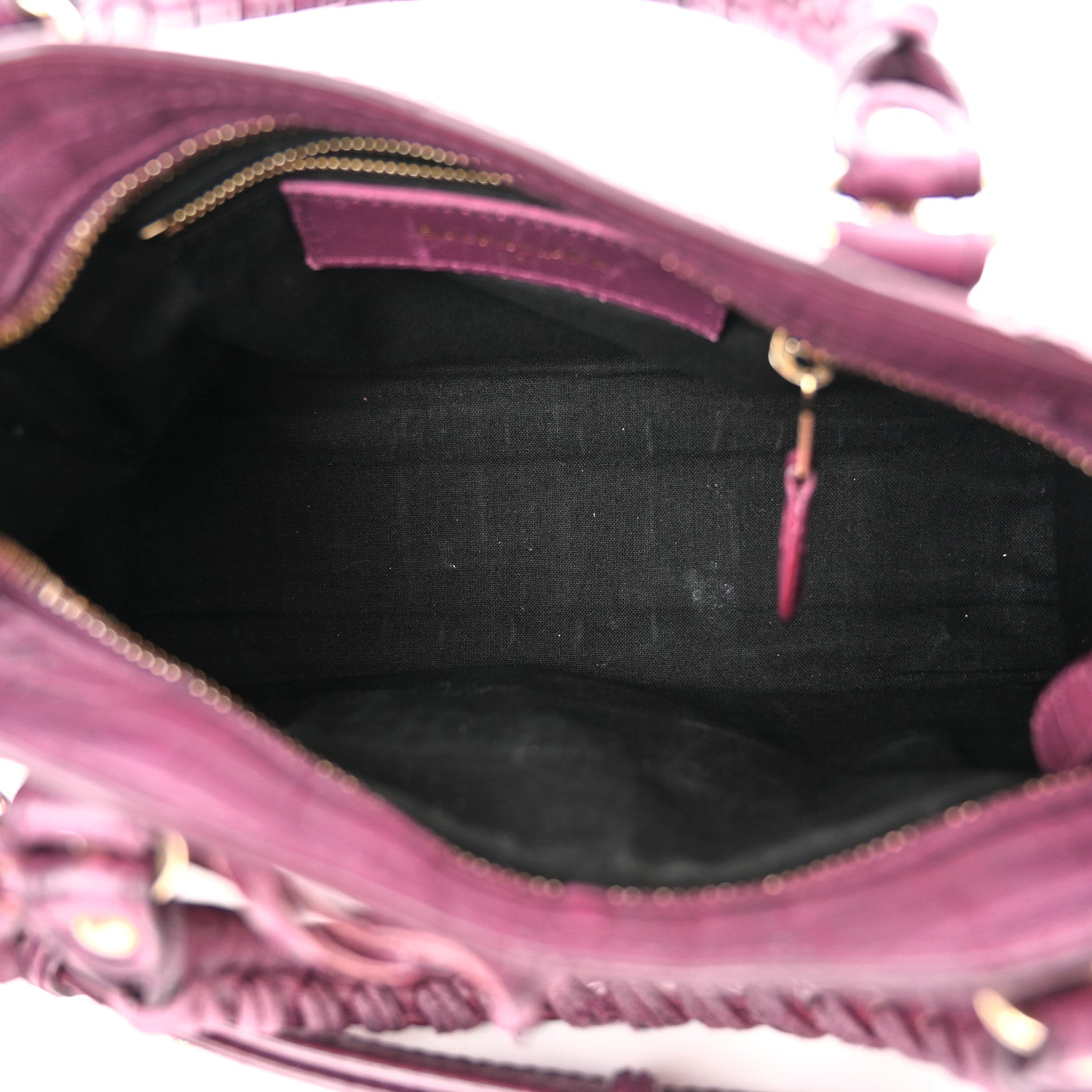 Balenciaga Calfskin Crocodile Embossed Giant 12 Gold Hardware Mini City Violet Prune 5 of 15