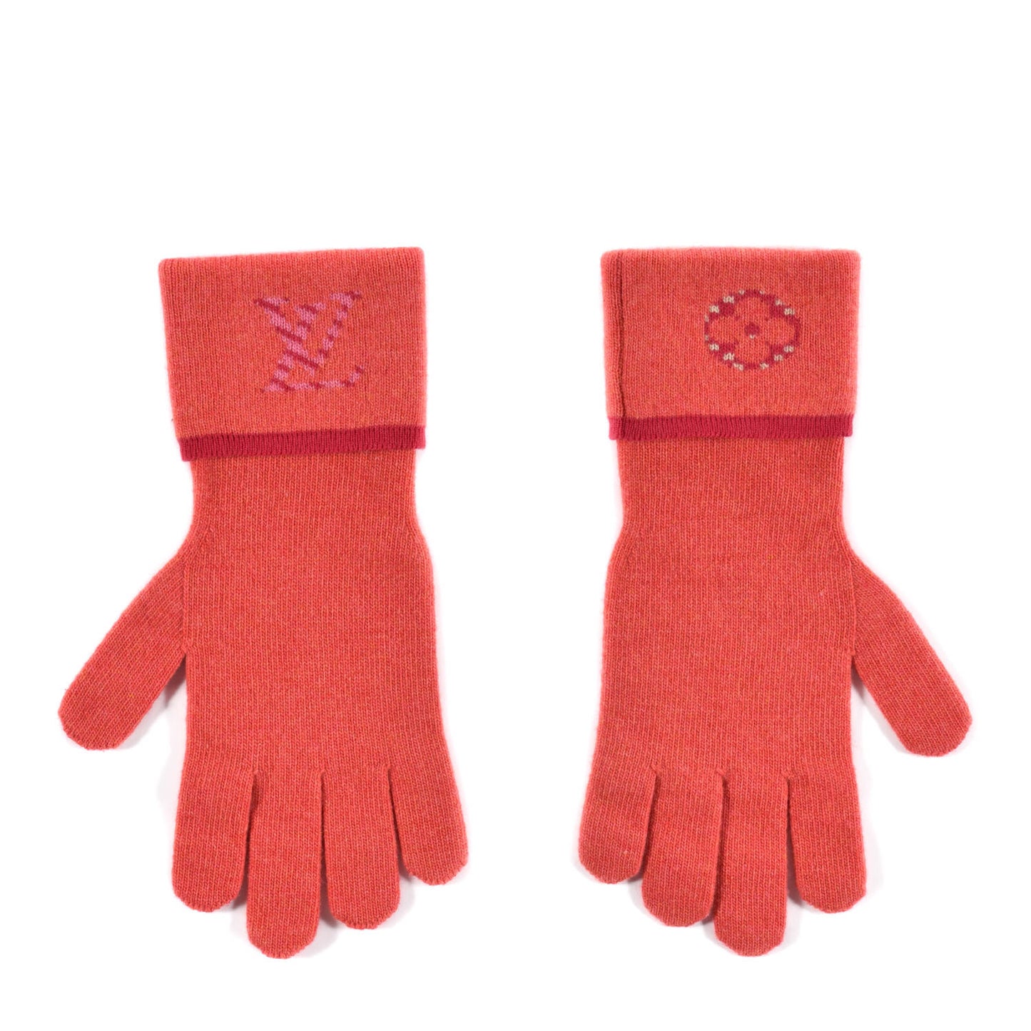 Wool Cashmere Gloves Red