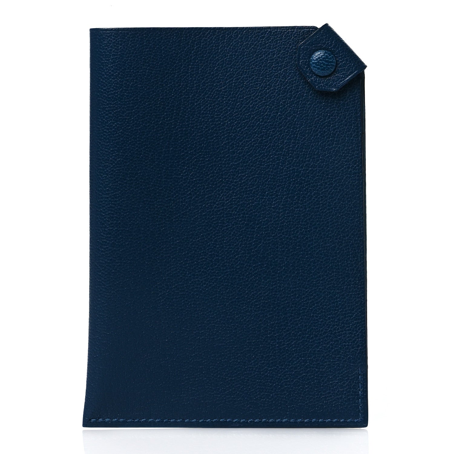 Hermes Chevre Mysore Tarmac Passport Holder Deep Bleu 1 of 8