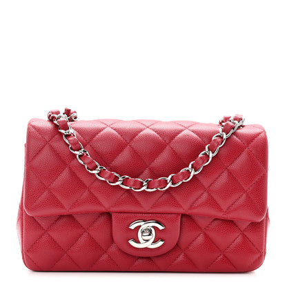 Chanel Caviar Quilted Mini Rectangular Flap Dark Pink 1 of 9