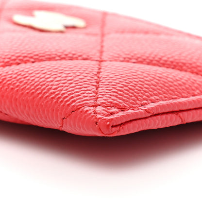 Chanel Caviar Quilted Card Holder Red 9 of 9