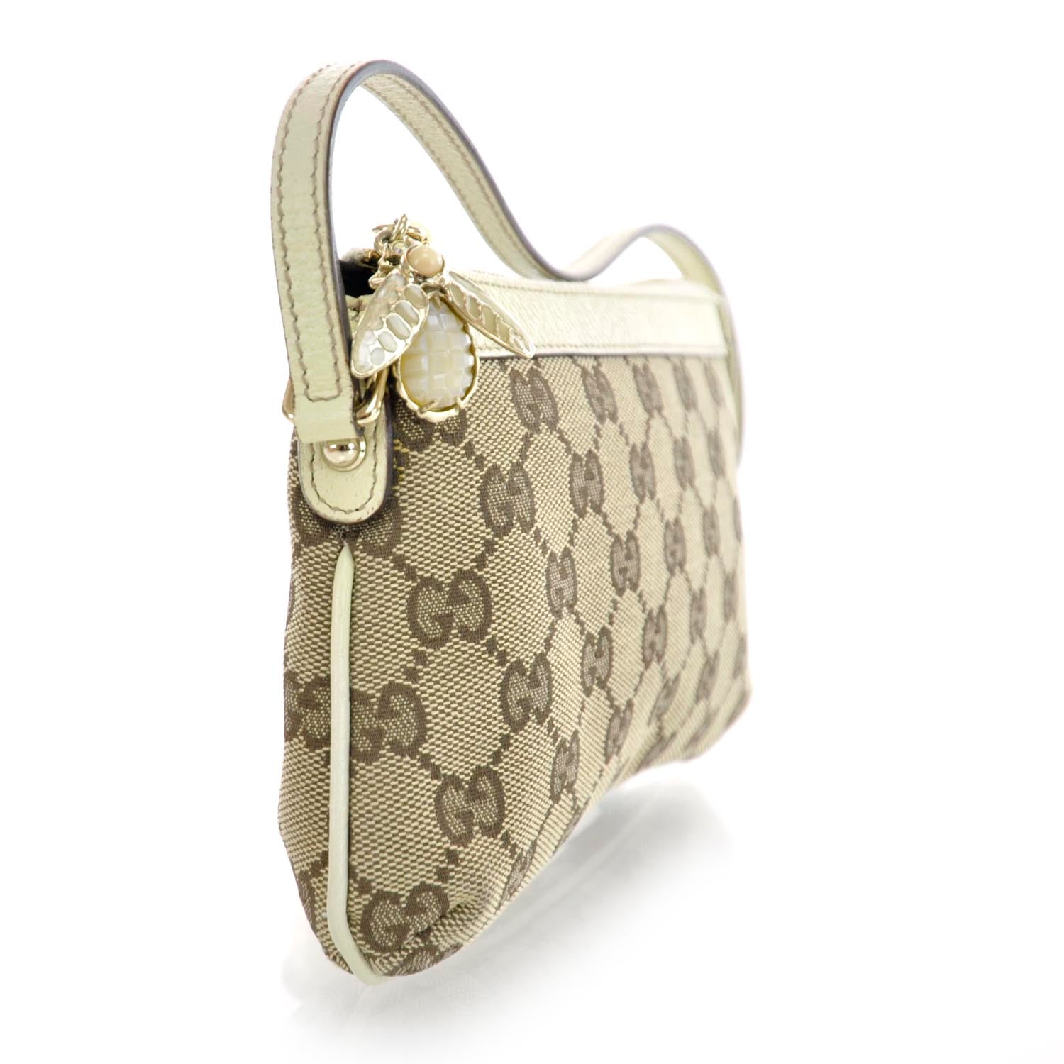 Gucci Monogram Bumble Bee Charm Pochette 6 of 11