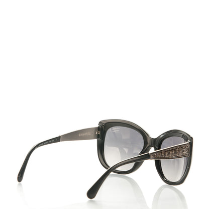 Chanel Polarized Tweed CC Sunglasses 5347 Black 3 of 6