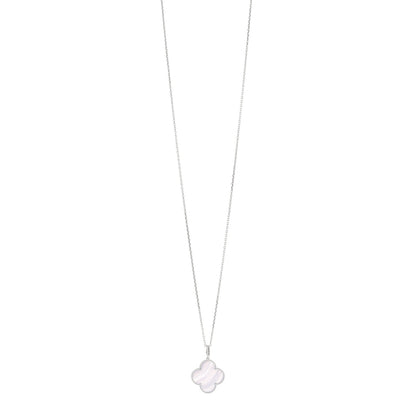 Van Cleef & Arpels 18K White Gold Chalcedony Magic Alhambra Pendant Long Necklace 1 of 6