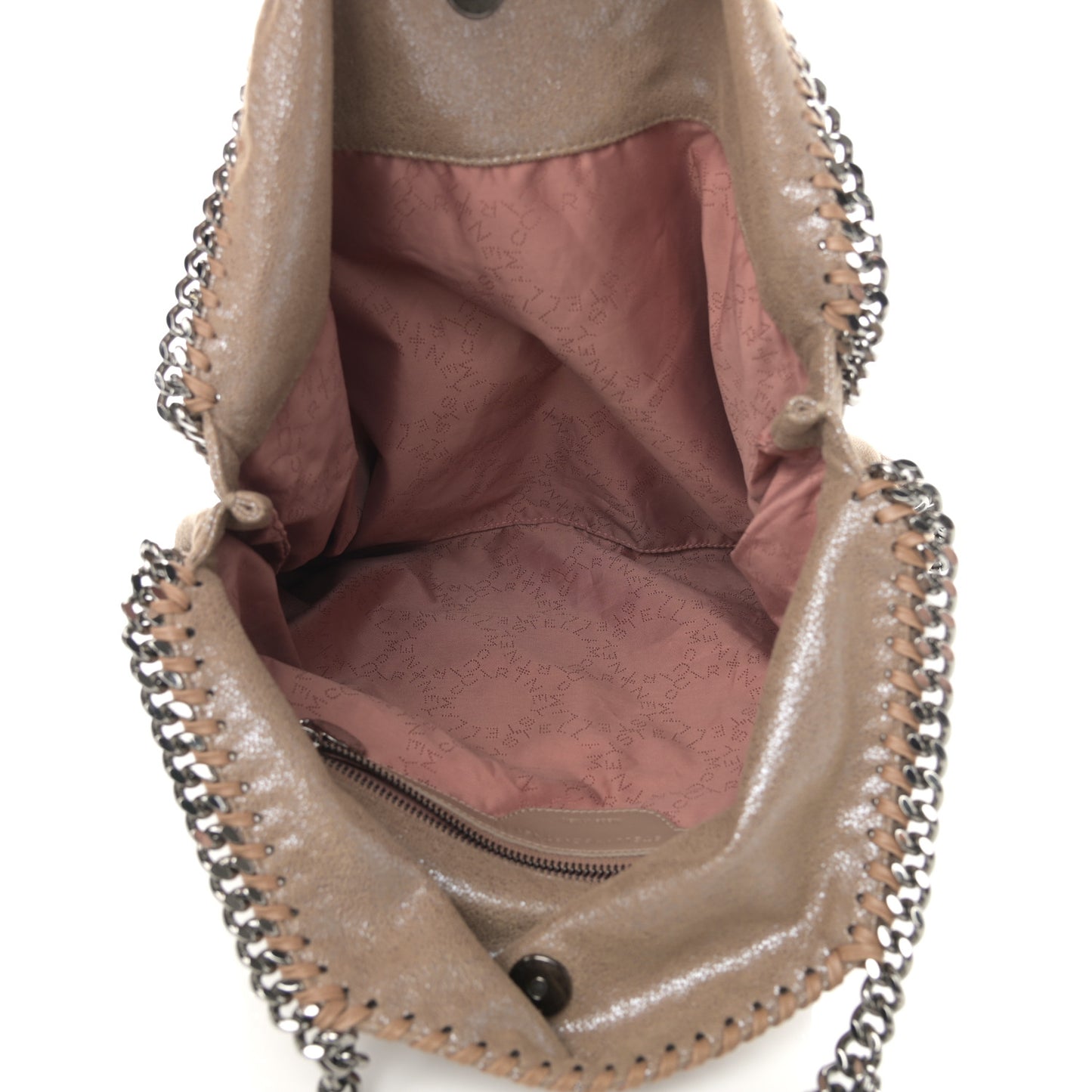 Shaggy Deer Mini Falabella Fold Over Tote Beige