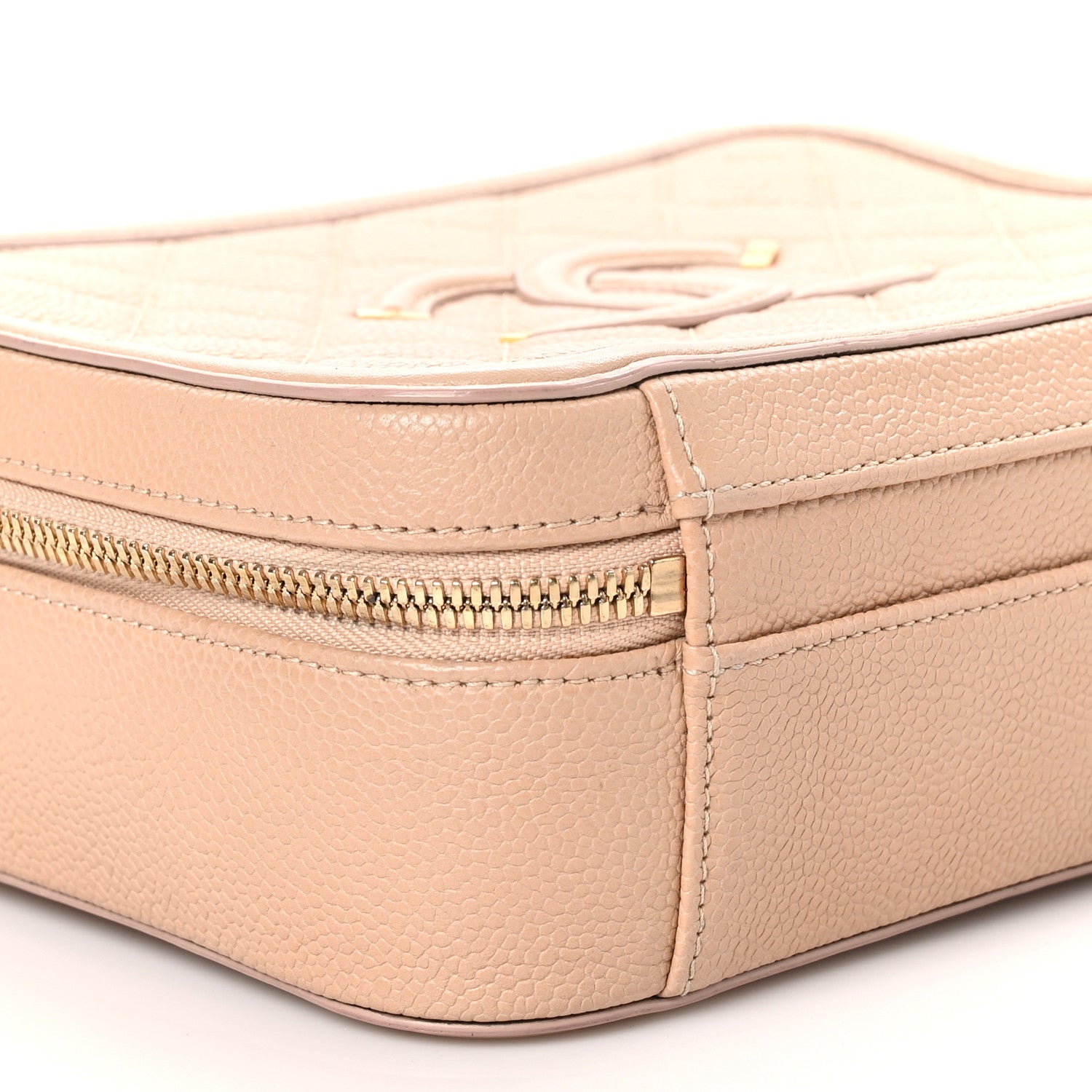 Chanel Caviar Quilted Medium CC Filigree Vanity Case Beige 10 of 11