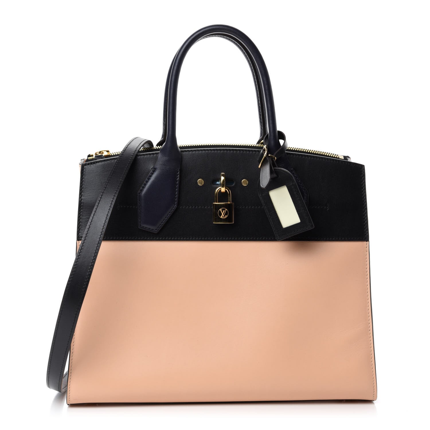 Louis Vuitton Calfskin City Steamer MM Vanilla Black 1 of 10