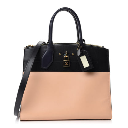 Louis Vuitton Calfskin City Steamer MM Vanilla Black 1 of 10