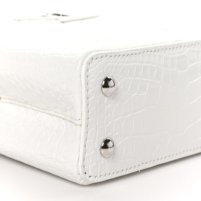 Louis Vuitton Crocodile Mini Capucines White 8 of 9