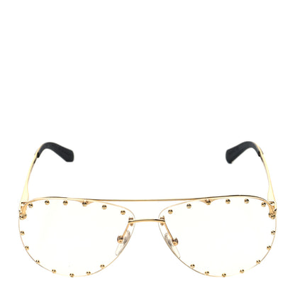 Louis Vuitton Metal The Party Aviator Anti Blue Light Sunglasses Z0997W Gold 2 of 9